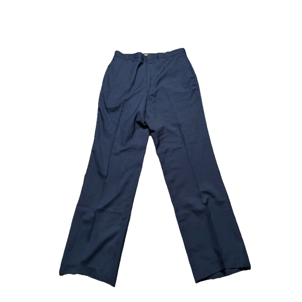 DSCP‎ Dress Pants Men's 34R Blue Pleated Uniform Trousers